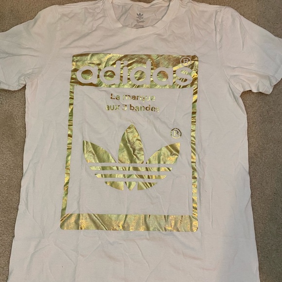 gold adidas shirt